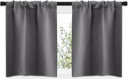 NICETOWN Short Curtains, Home Decoration Thermal Insulated Rod Pocket Blackout - Image 2