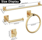 Bathroom Accessories Set, KLJKPA 4 Pieces Gold Bathroom Hardware Set, 24 inch - Image 7