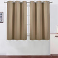 LEMOMO Natural Blackout Curtains/38 x 54 Inch/Set of Two Panels Grommet Living by Lemomo