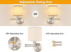 Plug in Wall Sconces with Remote Control, Dimming & Adjustable Colors - Image 6