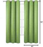 LEMOMO Light Green Blackout Curtains/42 x 84 Inch/Set of Two Panels Grommet - Image 9
