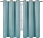 LEMOMO Stone Blue Thermal Blackout Curtains/38 x 63 Inch/Set of 2 Panels Room - Image 2