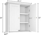 ChooChoo Bathroom Wall Cabinet, Over The Toilet Space Saver Storage Cabinet - Image 3