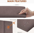 iNOW Wall Mounted Upholstered Headboard King, 3D Peel and Stick Soundproof Wall - Image 4