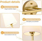 MOKATNG Bathroom Light Fixtures, 2-Light Brushed Gold Vanity Lights, Bathroom - Image 8