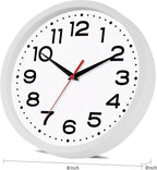 Wall Clock Silent Non-Ticking Modern Clock Battery Operated 8 Inch Small - Image 9