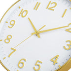 HZDHCLH White and Gold Wall Clocks Battery Operated 12 inch Silent Non Ticking - Image 5