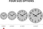 Wall Clock, Rustic Wall Clocks Battery Operated Silent Non Ticking, Country - Image 3
