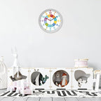XFM Learning Clock for Kids Silent Non Ticking Battery Operated Colorful - Image 3