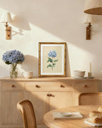 InSimSea Gold Bamboo Framed Canvas Wall Art, Vintage Hydrangea Flower Prints - Image 2