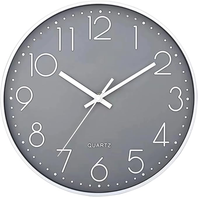 SIN&MI Wall Clock Silent & Non Ticking Modern Quartz Battery Operated Digital by SINMI