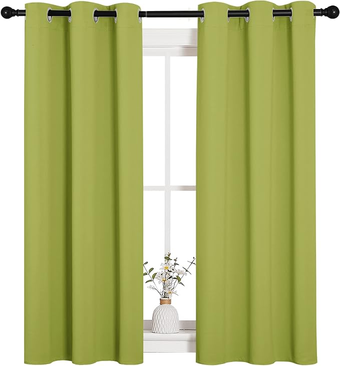 NICETOWN Green Blackout Curtains Window Panels, Window Treatment Thermal by NICETOWN