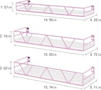 Amaoot Floating Shelves Set of 3, Home Wood Wall Shelf, Farmhouse Shelf - Image 3