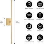 Battery Operated Wall Sconce Set of Two - Image 4