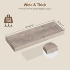 RALGEND Floating Shelves for Wall, 1.5" Thick Wall Shelf Set of 3 - Image 3