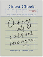PDFI Trendy Kitchen Wall Art Guest Check Prints Chef Was Cute Would Eat Here by PDFI