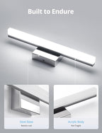 Combuh Modern Bathroom Light Fixtures Over Mirror, 16 Inch IP44 9W Chrome - Image 6