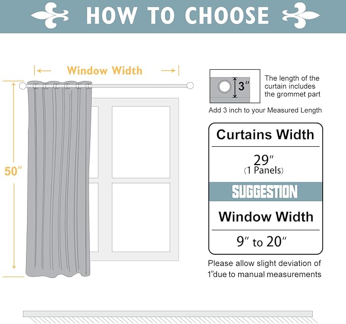 ChrisDowa Small Window Curtains 50 inches Long - Image 7