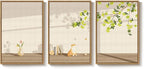 Framed Modern Neutral Wall Art for Living Room, 3 Piece Nature Summer Cozy - Image 9