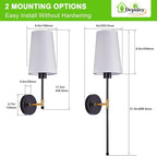 Depuley Battery Operated Wall Sconce: 27" Set of 2 Wireless Wall Lights - Image 8
