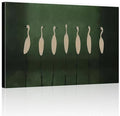 ALMLZL Egret Canvas Wall Art Elegant White Birds Heron Poster Minimalist by ALMLZL