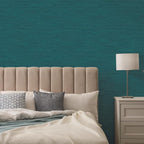 Tempaper Textured Teal Green Horizontal Faux Grasscloth Removable Peel and - Image 2