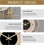 Modern Wall Clock for Living Room, Large Gold Decorative Wall Clock - Image 5