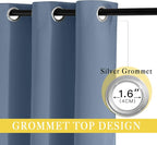 NICETOWN Blackout Stone Blue Curtain - Image 2
