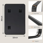 DUMOS Black Metal Framed Vanity Rounded Rectangle Bathroom Mirrors - Image 7