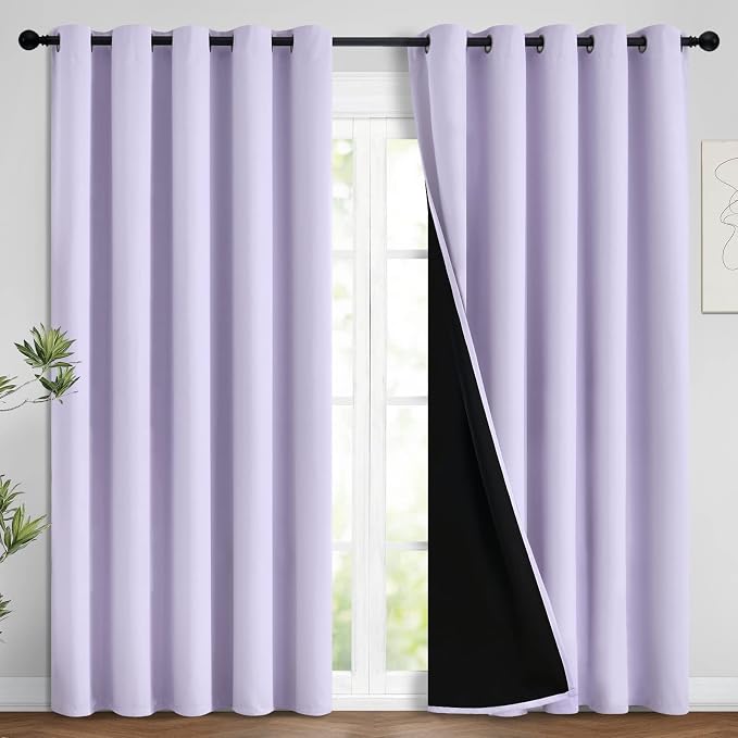 Yakamok 2 Thick Layers 100% Completely Blackout Window Curtains, Thermal by Yakamok