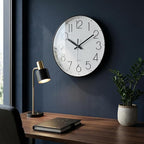 jomparis 12 Inch Wall Clock Silent Non Ticking Battery Operated Quartz Modern - Image 3