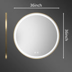 Itrue 36 Inch LED Bathroom Round Mirror, Adjustable Color Temp & Brightness - Image 5