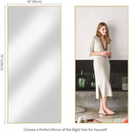 Koonmi 76"x34" Floor Mirror Full Length, Bedroom Floor Body Mirror - Image 7