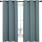 NICETOWN Modern Greyish Blue Blackout Curtains Noise Reducing, Thermal - Image 2