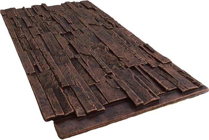 EverStone Cascade Faux Stone Panel, 48 5/8"W x 24 3/4"H x 1 1/4"D, Sequoia - Image 6
