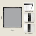 Koonmi Black Mirrors for Wall, 30x30 Inch Bathroom Mirror, Rectangular Wall - Image 2