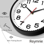 Roymnie Wall Clock Silent Non-Ticking Modern Clock Battery Operated 16 Inch - Image 5
