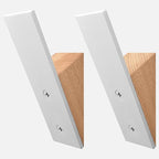 Homeforia Beech Wood Coat Hooks, High End Beech Wood & White Metal Wall Mounted by Homeforia