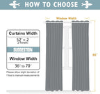 ChrisDowa Blackout Curtains 80 Inches Long 2 Panels Set - Image 5