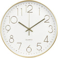 Wall Clock 10 Inch Non-Ticking Silent Modern Simple Style Round Decor Clock by BAKBRAND