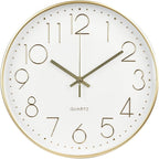 Wall Clock 10 Inch Non-Ticking Silent Modern Simple Style Round Decor Clock by BAKBRAND