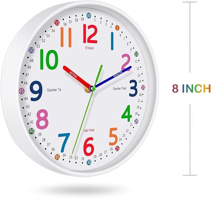 Silent Kids Wall Clock – Non-Ticking, Battery-Powered - Image 5