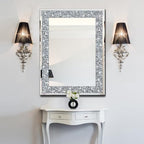 QMDECOR Crystal Crush Diamond Rectangle Silver Mirror - Image 4
