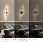 Daunton Modern Plug in Wall Sconces Set of Two, RC Dimmable LED Plug in Wall - Image 5