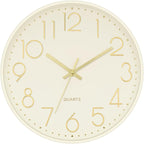 Foxtop Modern Wall Clock Silent Non Ticking Battery Operated Quartz Round Wall by Foxtop