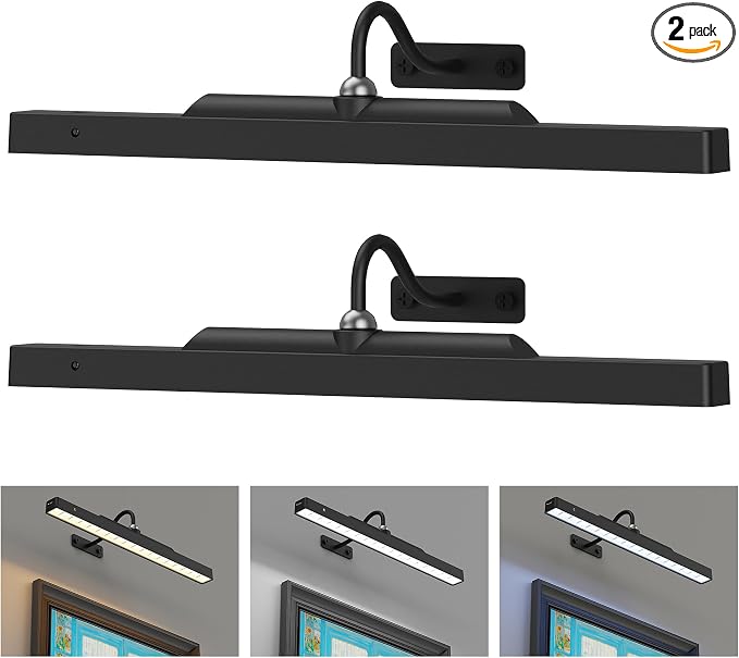 2Pack Picture Light, 13Hrs Lasting Battery Operated Picture Lights by Craftersmark