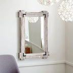 MeMoreCool White Farmhouse Bathroom Mirror 24x36 Inch, Wood Framed Decorative - Image 2