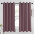 NICETOWN Blackout Dry Rose Curtain 63 inches Long by NICETOWN