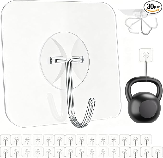 Latoxcaa Heavy Duty Adhesive Wall Hooks by Latoxcaa-SpaceMaster