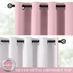 Yakamok 100% Blackout Curtain Panels 63 inches Cold and Light Blocking Drapes - Image 2